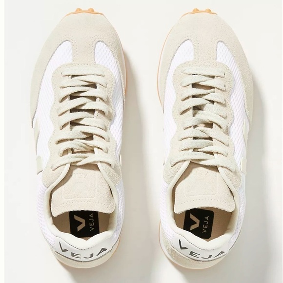 Veja Rio Branco Alveo Mesh Suede Leather Sneakers White Pierre / Natural 12 - Picture 3 of 10